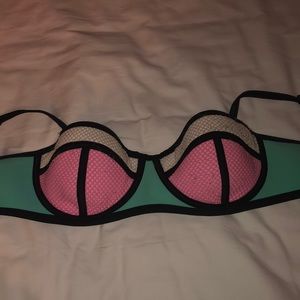 color block bathing suit top